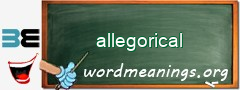 WordMeaning blackboard for allegorical